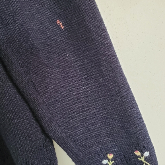 Vintage Northern Reflections Button Front Cardigan Size S Blue Floral - Picture 10 of 14